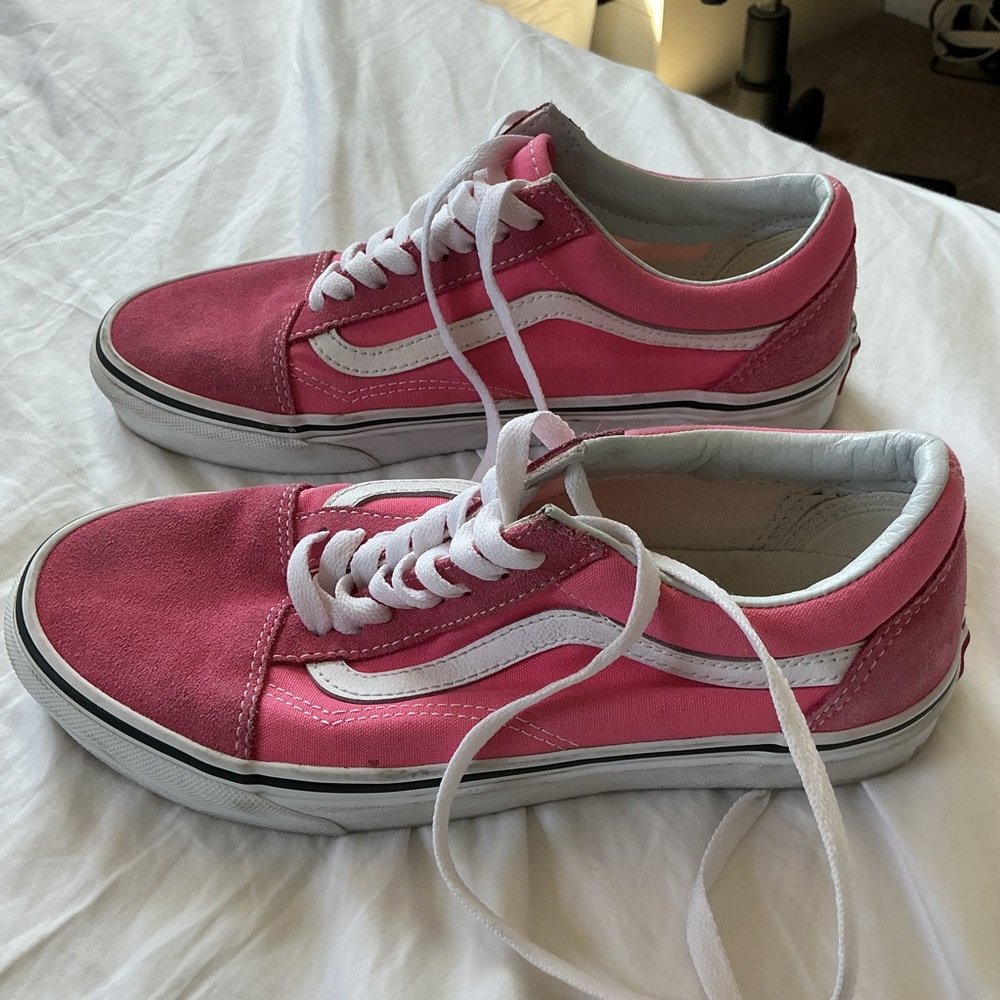 Vans Womens 2 Tone Pink Old Skool Suede/Canvas Skate Shoes 500714 Size 8